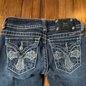 25x33 Miss Me skinny sparkle jeans
